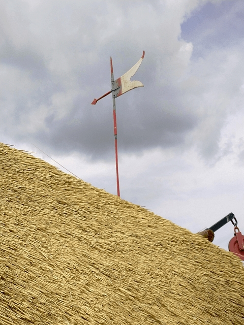 originele windvaan weer op de molen